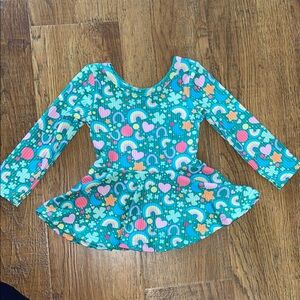 Baby Rainbow and Hearts Peplum
